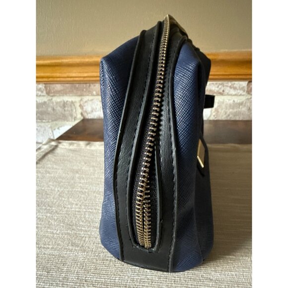 Versace Parfums Blue & Black Toiletry Bag Empty Travel Cosmetic Case - Picture 6 of 16